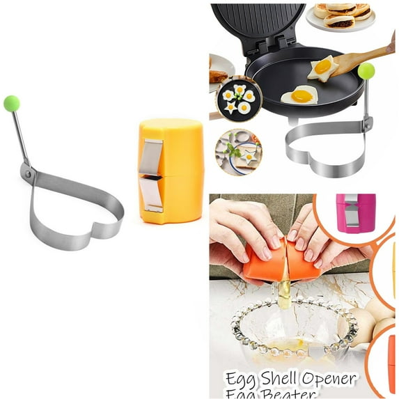 Kitchen Tool Boiled Egg Shell Opener Set of 2, Useful Kitchen Gadgets Egg Fryer, Kitchen Cooking Tools Eggshell Opener, Kitchen Tools Hard-Boiled Egg Peeler