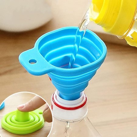 Kitchen Tool Food-Grade Folding Silicone Funnel Household Liquid Dispensing Mini Funnel Gadget