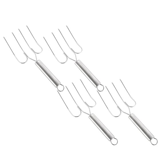 Kitchen Tool Holder Turkey Lifter Serving Set Stainless Steel Roaster Poultry Forks