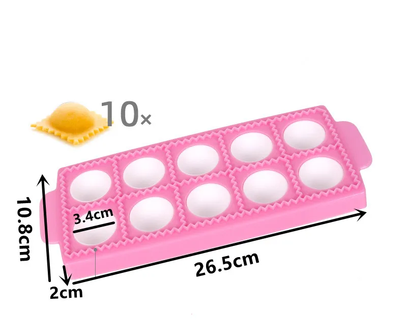 Kitchen Tools 10 with Tortellini Molds Ravioli Cutter Aluminum Shape