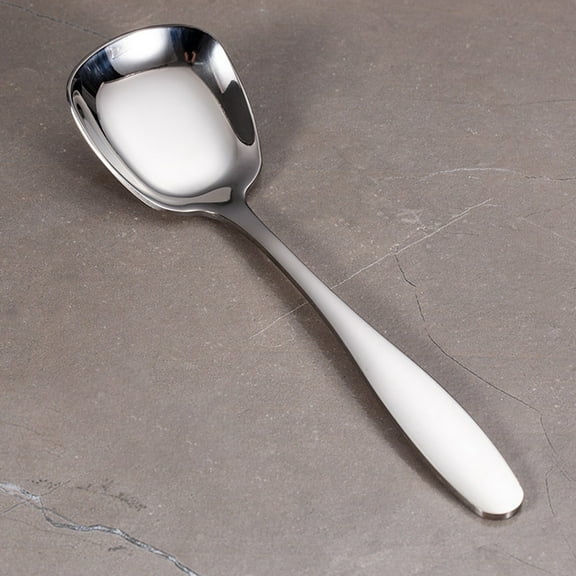 Kitchen Tools Stainless Soup Spoons Table Spoons Dinner Spoons Rice Spoons Special Squar Stainless Steel Rust Resistant