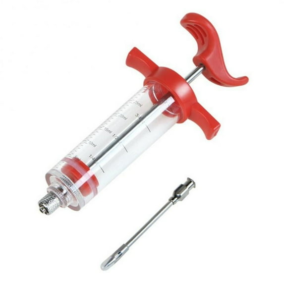 Kitchen Tools Stainless Steel Chicken Pork Needles Syringe BBQ Meat Sauce Injection Marinade Injector