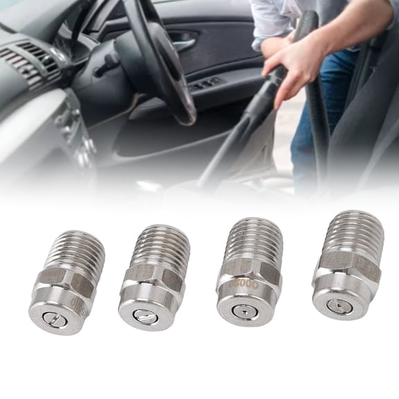 Kitchen Tools Stainless Steel Threaded Nozzles, 4Pcs 22mm G1/4 External Thread Pressure Washer Accessories, Evenly Distributed Spray, Medium Droplet Size, Suitable For Washing Machine, Quick
