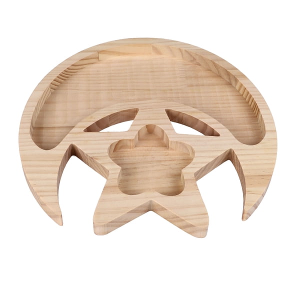 Kitchen Tools Wooden Crystal Tray, Decorative Multifunctional Healing Stone Display Tray for Essential Oil for Food Serving