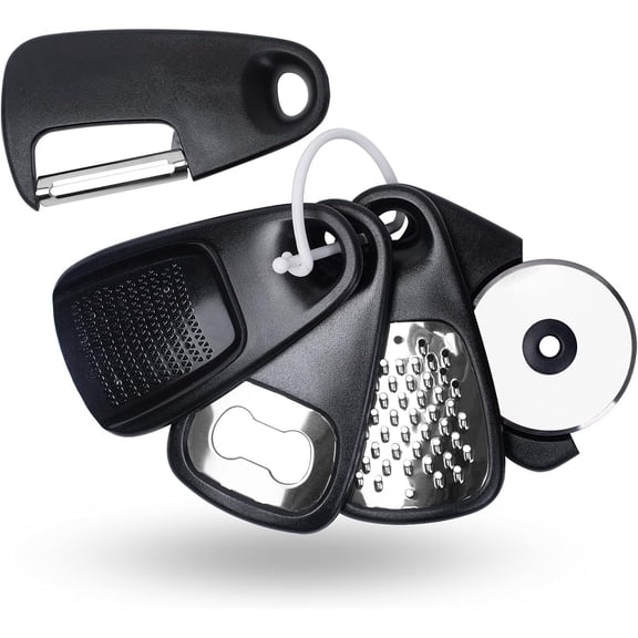 Kitchen Tools and Gadgets Set 5 Pieces, Cooking Essentials, Black