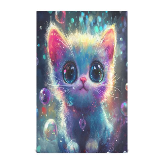 Kitchen Towel 28x18 Inches x1，Plate Towel, Decorative Towel, Napkin, Tea Towel Tea Towels For Kitchen Dish Cloths & Dish Towels A Cartoon Color Cat