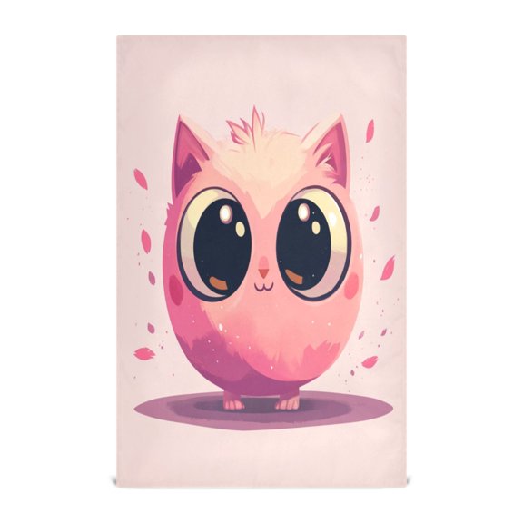 Kitchen Towel 28x18 Inches x1,Plate Towel, Decorative Towel, Napkin, Tea Towel Tea Towels For Kitchen Dish Cloths & Dish Towels Big Eyed Pink Owl