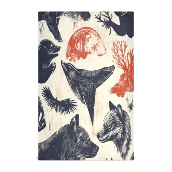 Kitchen Towel 28x18 Inches x1,Plate Towel, Decorative Towel, Napkin, Tea Towel Tea Towels For Kitchen Dish Cloths & Dish Towels Black Wolf Head