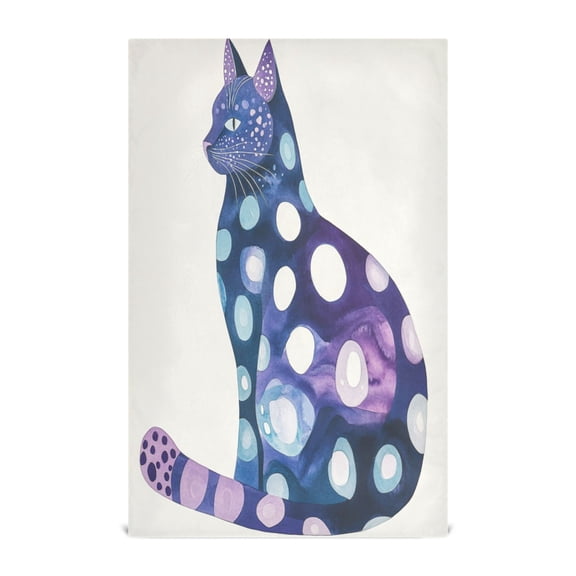 Kitchen Towel 28x18 Inches x1，Plate Towel, Decorative Towel, Napkin, Tea Towel Tea Towels For Kitchen Dish Cloths & Dish Towels Blue Pretty Cat