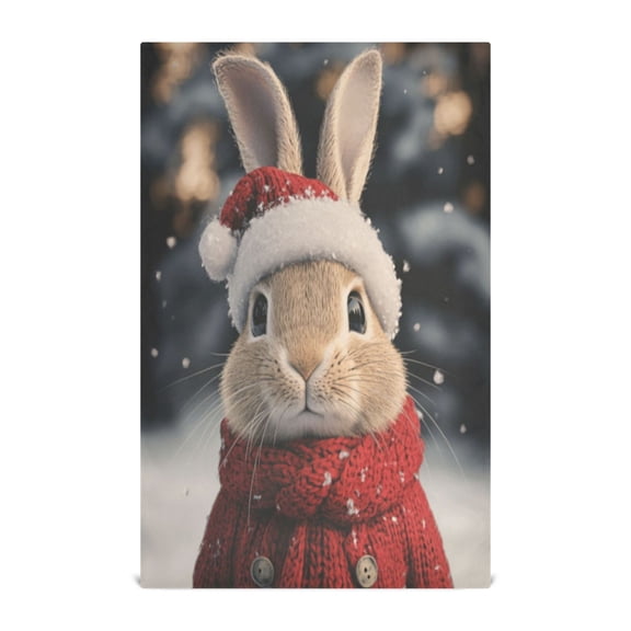 Kitchen Towel 28x18 Inches x1，Plate Towel, Decorative Towel, Napkin, Tea Towel Tea Towels For Kitchen Dish Cloths & Dish Towels Christmas Rabbit Red