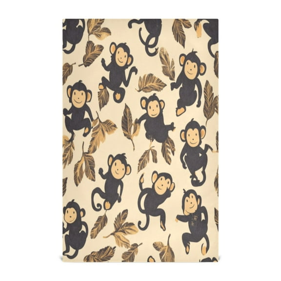 Kitchen Towel 28x18 Inches x1，Plate Towel, Decorative Towel, Napkin, Tea Towel Tea Towels For Kitchen Dish Cloths & Dish Towels Cute Black Monkey