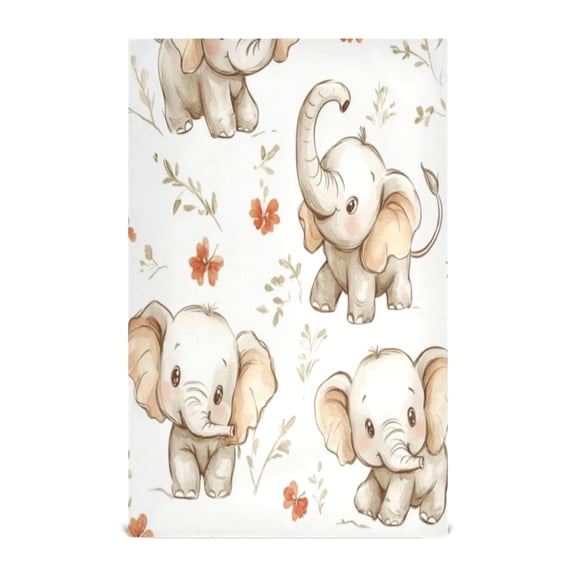 Kitchen Towel 28x18 Inches x1，Plate Towel, Decorative Towel, Napkin, Tea Towel Tea Towels For Kitchen Dish Cloths & Dish Towels Cute Cartoon Elephant