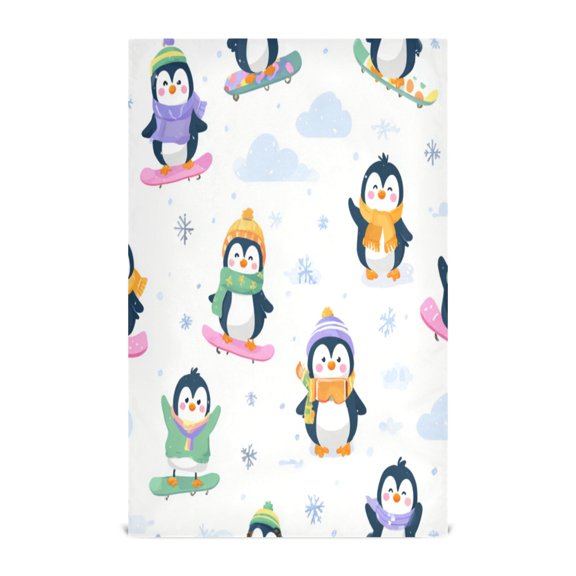 Kitchen Towel 28x18 Inches x1,Plate Towel, Decorative Towel, Napkin, Tea Towel Tea Towels For Kitchen Dish Cloths & Dish Towels Cute Penguin Seamless