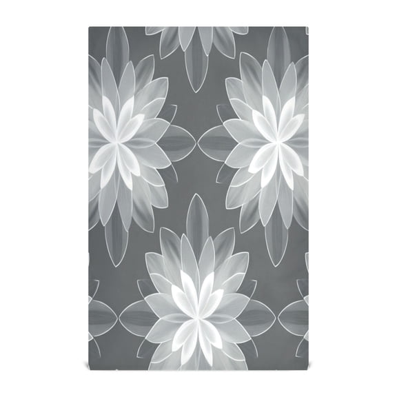 Kitchen Towel 28x18 Inches x1,Plate Towel, Decorative Towel, Napkin, Tea Towel Tea Towels For Kitchen Dish Cloths & Dish Towels Silver Flower
