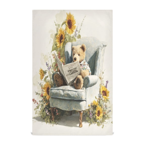 Kitchen Towel 28x18 Inches x1,Plate Towel, Decorative Towel, Napkin, Tea Towel Tea Towels For Kitchen Dish Cloths & Dish Towels Watercolor Teddy Bear