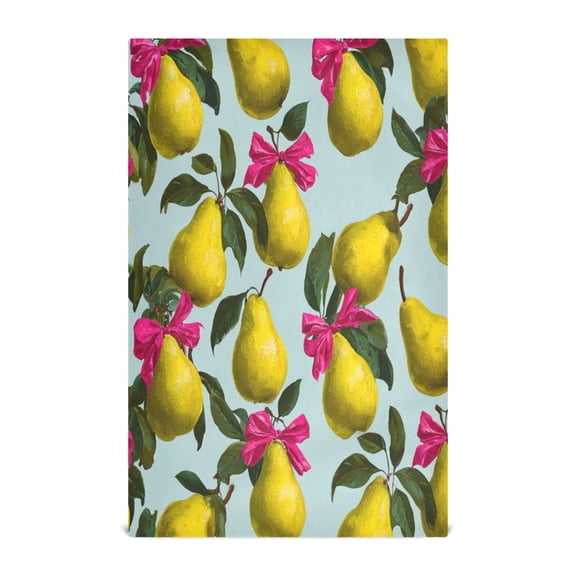 Kitchen Towel 28x18 Inches x1，Plate Towel, Decorative Towel, Napkin, Tea Towel Tea Towels For Kitchen Dish Cloths & Dish Towels Yellow Pear Pattern