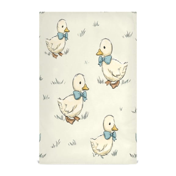 Kitchen Towel 28x18 Inches x1，Plate Towel, Decorative Towel, Napkin, Tea Towel Tea Towels For Kitchen Dish Cloths & Dish Towels Adorable White Duck Design