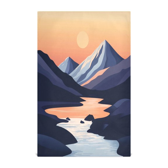 Kitchen Towel 28x18 Inches x1,Plate Towel, Decorative Towel, Napkin, Tea Towel Tea Towels For Kitchen Dish Cloths & Dish Towels Beautiful River Sunset