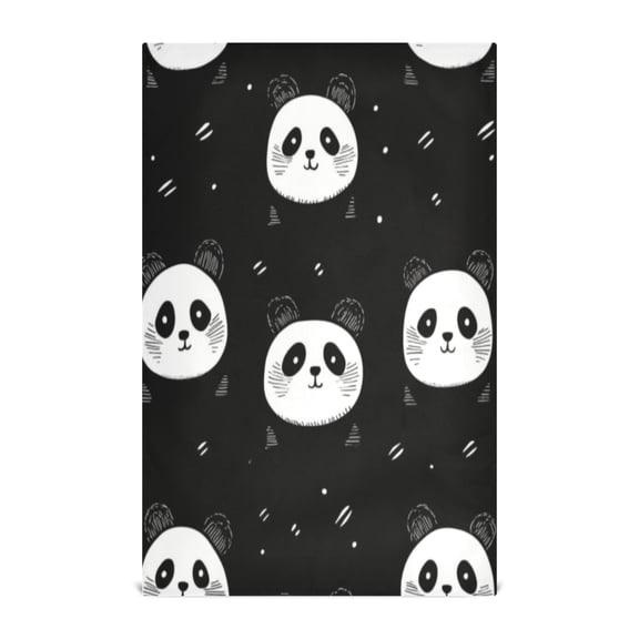 Kitchen Towel 28x18 Inches x1,Plate Towel, Decorative Towel, Napkin, Tea Towel Tea Towels For Kitchen Dish Cloths & Dish Towels Cartoon Black Panda Face