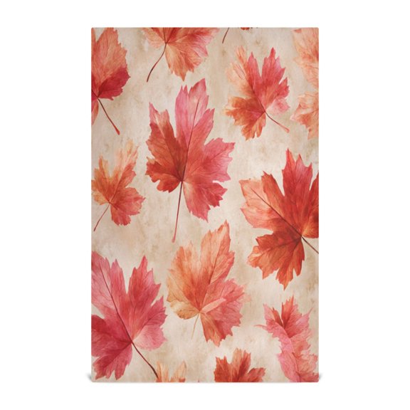 Kitchen Towel 28x18 Inches x1，Plate Towel, Decorative Towel, Napkin, Tea Towel Tea Towels For Kitchen Dish Cloths & Dish Towels Cartoon Red Maple Leaf