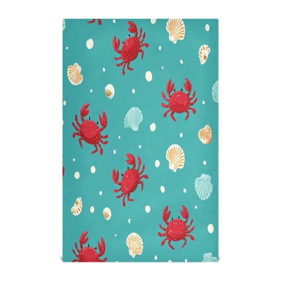 Kitchen Towel 28x18 Inches x1，Plate Towel, Decorative Towel, Napkin, Tea Towel Tea Towels For Kitchen Dish Cloths & Dish Towels Crab Shell Seamless Pattern