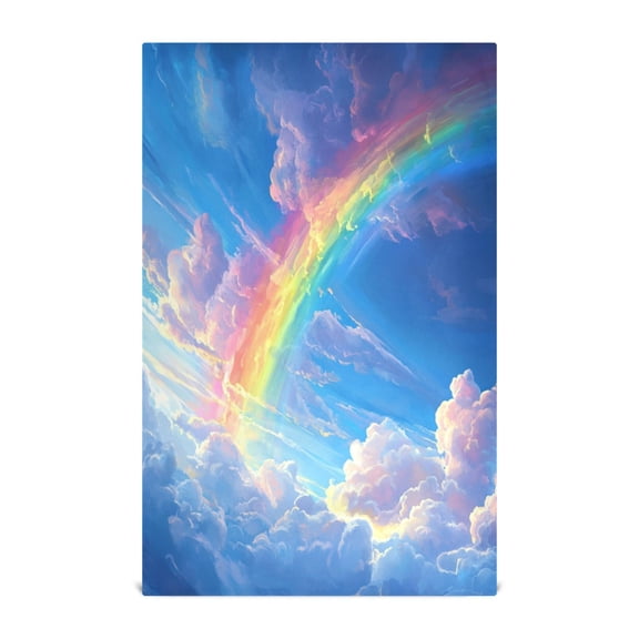 Kitchen Towel 28x18 Inches x1,Plate Towel, Decorative Towel, Napkin, Tea Towel Tea Towels For Kitchen Dish Cloths & Dish Towels Picturesque Rainbow Cloud