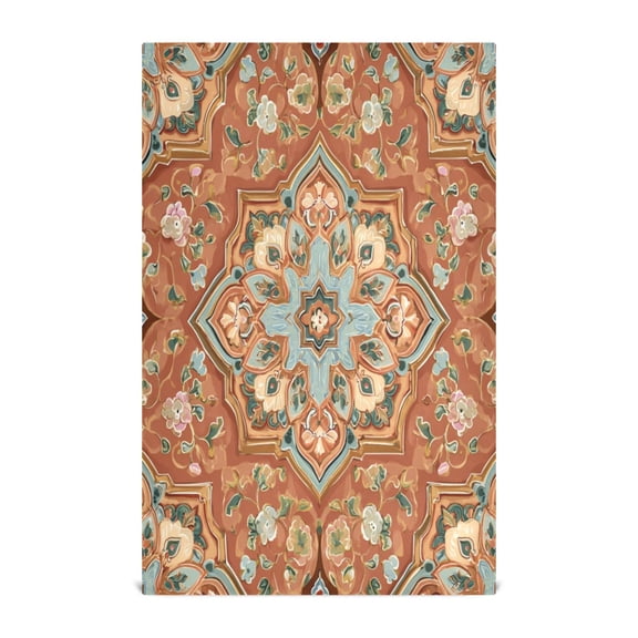 Kitchen Towel 28x18 Inches x1,Plate Towel, Decorative Towel, Napkin, Tea Towel Tea Towels For Kitchen Dish Cloths & Dish Towels Terracotta Arabesque Peach Tones