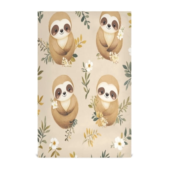 Kitchen Towel 28x18 Inches x4，Plate Towel, Decorative Towel, Napkin, Tea Towel Tea Towels For Kitchen Dish Cloths & Dish Towels Cute Cartoon Sloth