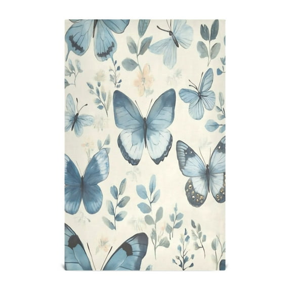 Kitchen Towel 28x18 Inches x4,Plate Towel, Decorative Towel, Napkin, Tea Towel Tea Towels For Kitchen Dish Cloths & Dish Towels Big Blue Butterfly Seamless
