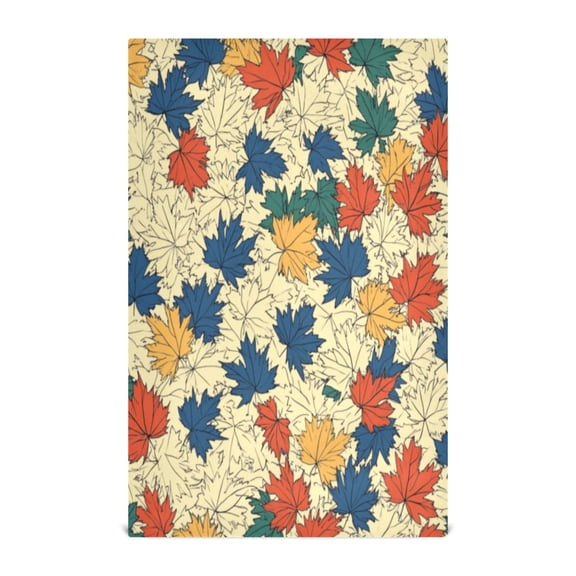 Kitchen Towel 28x18 Inches x4，Plate Towel, Decorative Towel, Napkin, Tea Towel Tea Towels For Kitchen Dish Cloths & Dish Towels Colorful Cartoon Maple Leaf