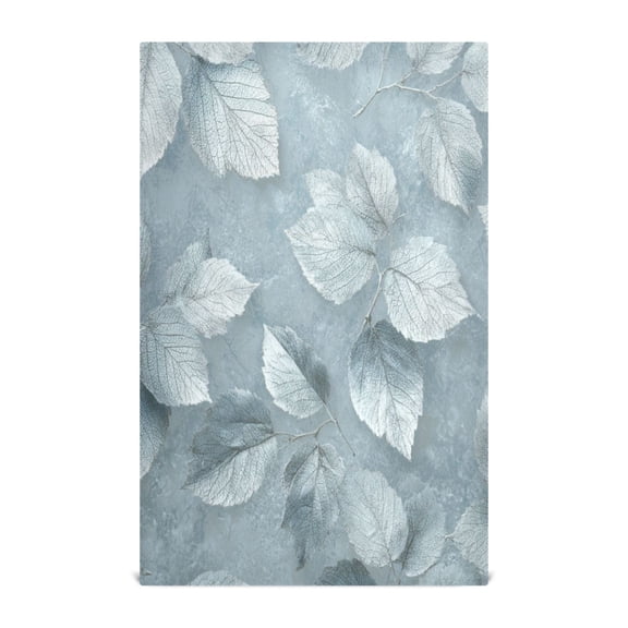 Kitchen Towel 28x18 Inches x4,Plate Towel, Decorative Towel, Napkin, Tea Towel Tea Towels For Kitchen Dish Cloths & Dish Towels Shiny Silver Frost Leaf