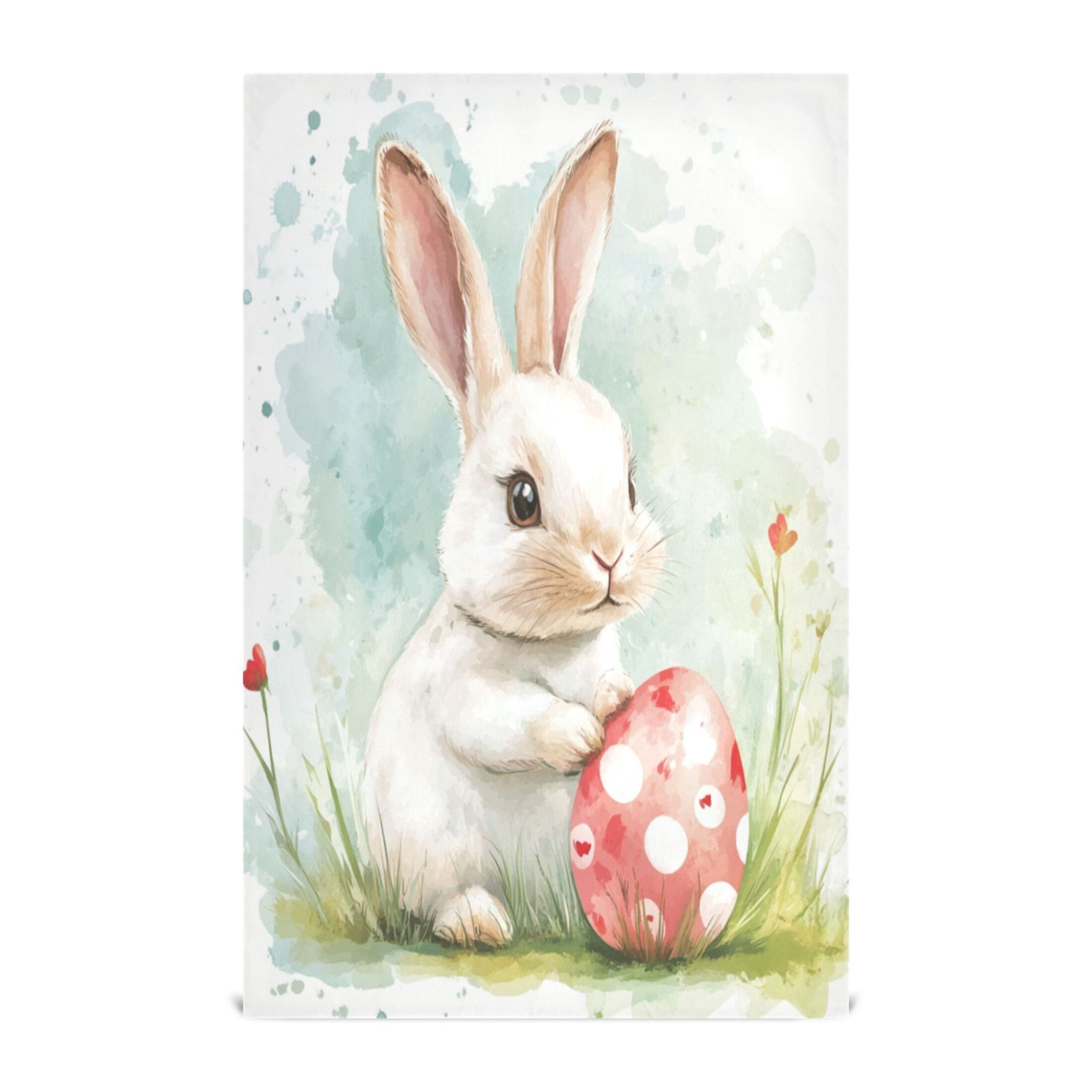 Kitchen Towel 28x18 Inches x6，Plate Towel, Decorative Towel, Napkin, Tea Towel Tea Towels For Kitchen Dish Cloths & Dish Towels Easter White Rabbit