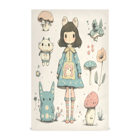 Kitchen Towel 28x18 Inches x6,Plate Towel, Decorative Towel, Napkin, Tea Towel Tea Towels For Kitchen Dish Cloths & Dish Towels Forest Elf
