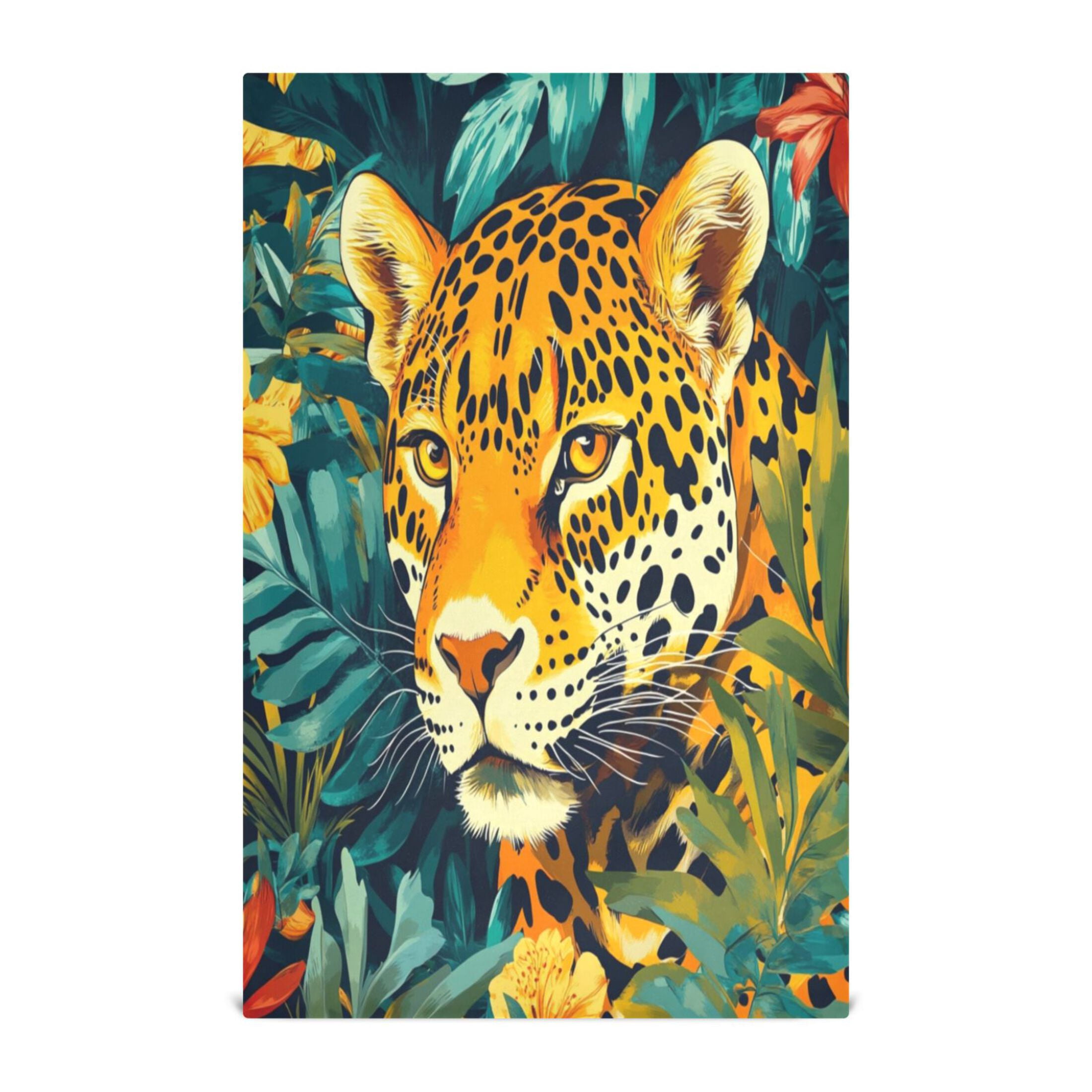 Kitchen Towel 28x18 Inches x6，Plate Towel, Decorative Towel, Napkin, Tea Towel Tea Towels For Kitchen Dish Cloths & Dish Towels Jungle Cartoon Cougar