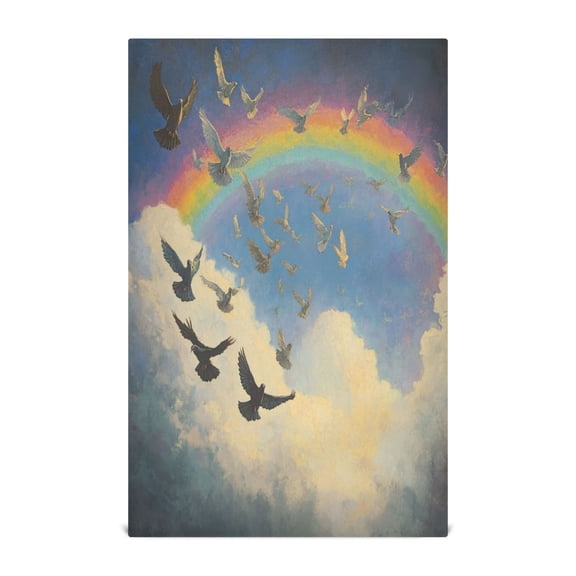 Kitchen Towel 28x18 Inches x6，Plate Towel, Decorative Towel, Napkin, Tea Towel Tea Towels For Kitchen Dish Cloths & Dish Towels Cartoon Beautiful Rainbow