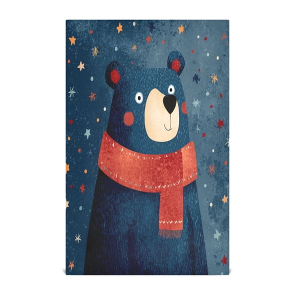 Kitchen Towel 28x18 Inches x6,Plate Towel, Decorative Towel, Napkin, Tea Towel Tea Towels For Kitchen Dish Cloths & Dish Towels Cartoon Christmas Blue Bear