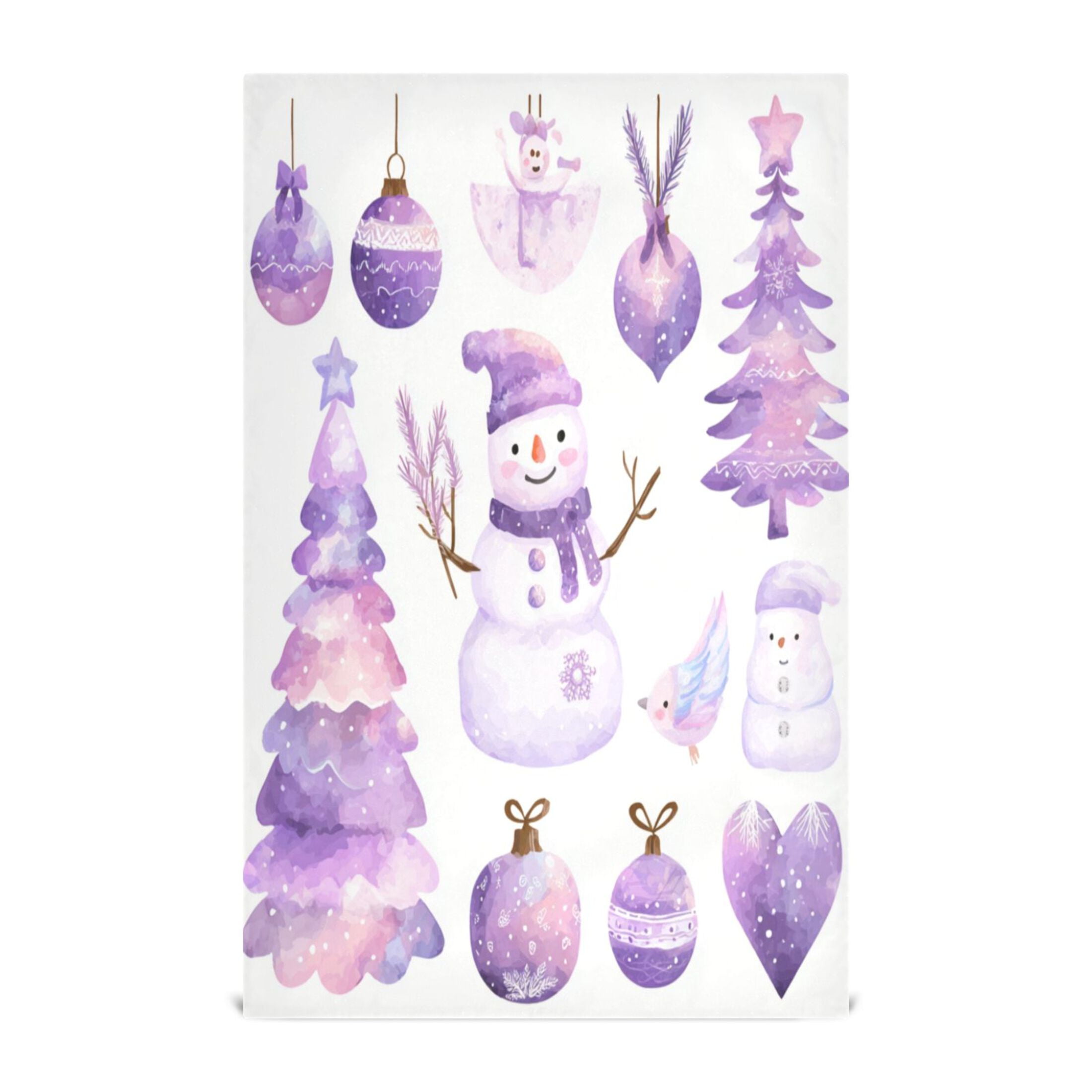Kitchen Towel 28x18 Inches x6，Plate Towel, Decorative Towel, Napkin, Tea Towel Tea Towels For Kitchen Dish Cloths & Dish Towels Cute Purple Christmas Snowman