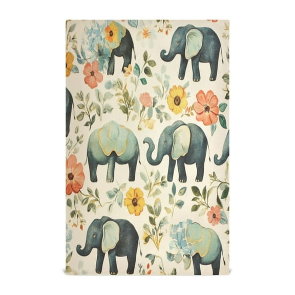 Kitchen Towel 28x18 Inches x6,Plate Towel, Decorative Towel, Napkin, Tea Towel Tea Towels For Kitchen Dish Cloths & Dish Towels Green Elephant Pattern