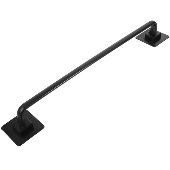 Kitchen Towel Bar Back of Door Mount Blanket Holder Belt Hanger Black