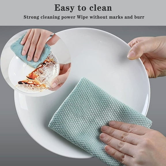 Kitchen Towel Cloth Easy Clean Cloth Microfiber Easycleanco Cloth Multicolor 5Pc