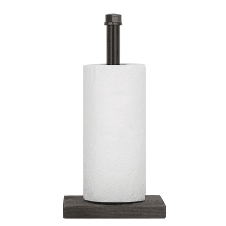 Kitchen Towel Rack with Wood Base Freestanding Countertop Stand