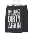 thumbnail image 1 of Primitives by Kathy 113415 Kitchen Towel The Dishes Looking Dirty Again, 28-inch, Cotton, 1 of 4