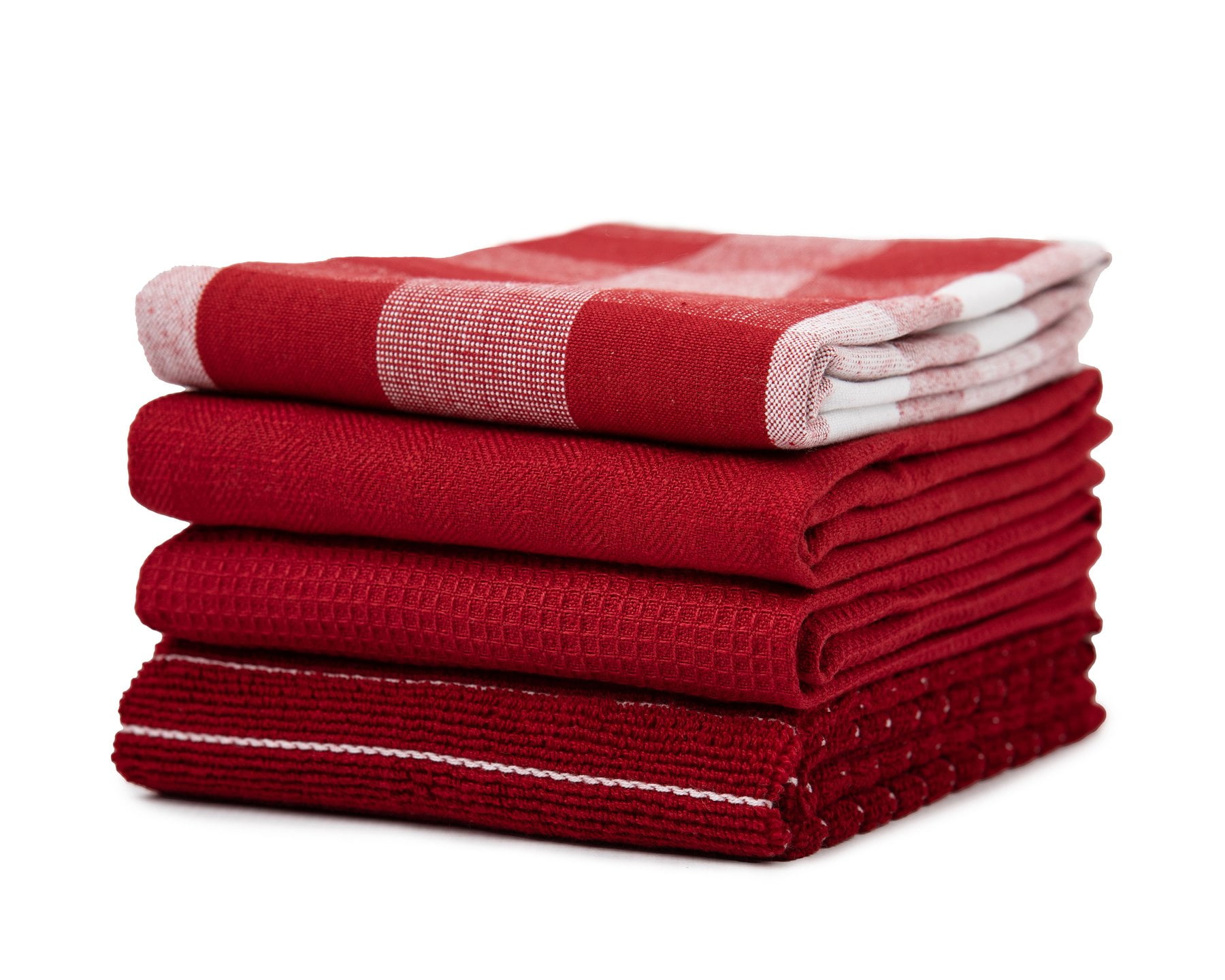 Kitchen Towels 100 Cotton Red Dish Towels, Hand Towels, Tea Towels
