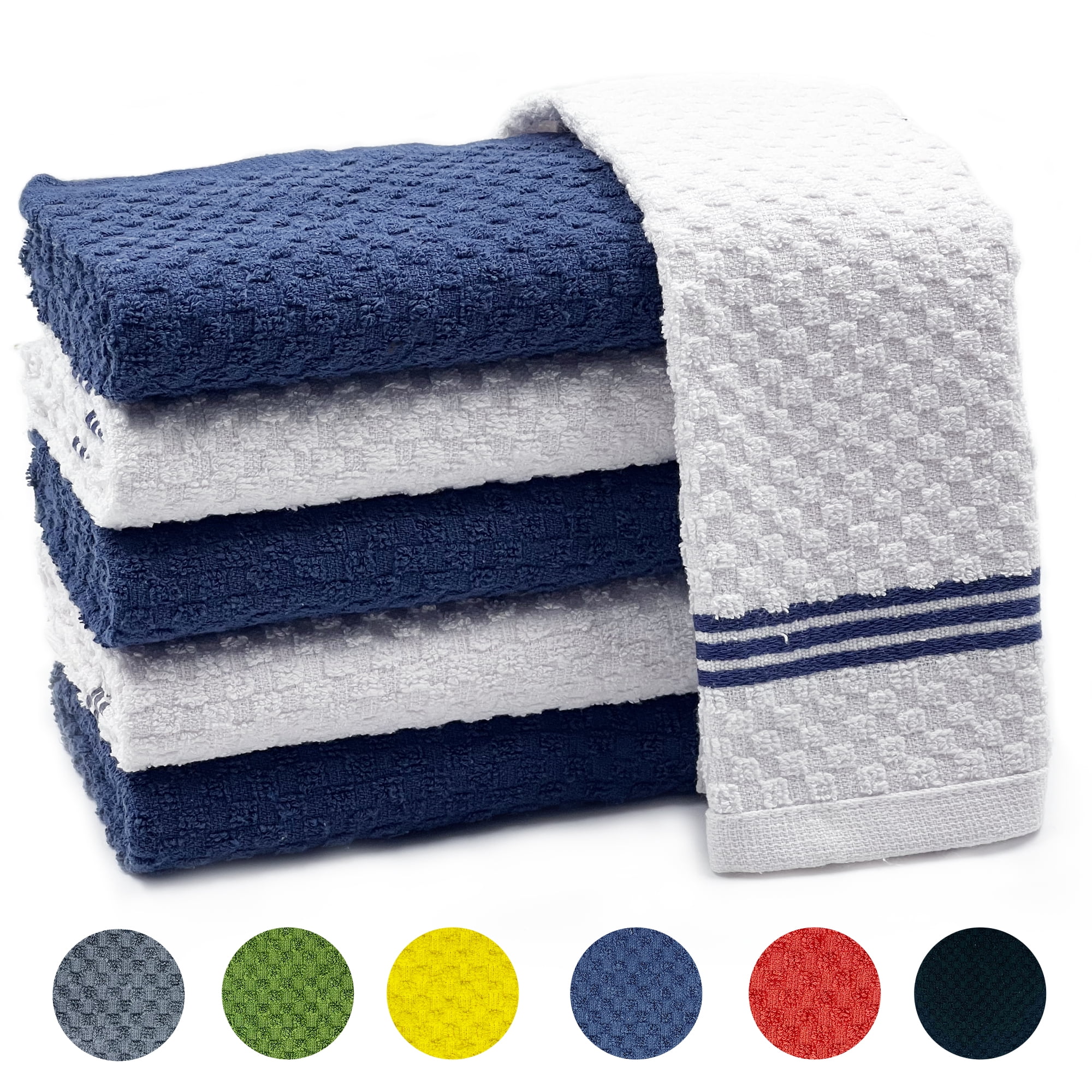 Dish Towels for Kitchen, 100% Cotton Absorbent Ultra Soft Tea Cloths ...