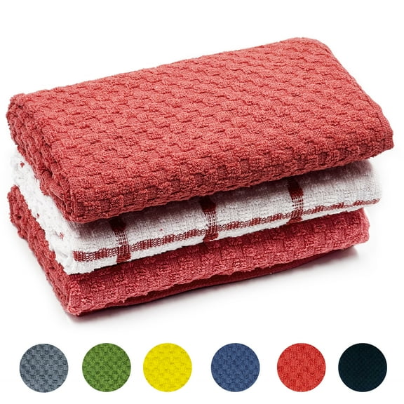 Kitchen Towels, 15"x25", Dish Cloth, Spring Dish Towels for Kitchen, Terry Cloth Kitchen Towels, Kitchen Towels Set, Red Kitchen Towels, Cute Kitchen Towels