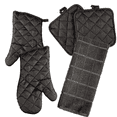 thumbnail image 1 of Kitchen Towels - 2 Oven Mitts, 2 Pot Holders, 1 Kitchen Towel - Black, 1 of 6