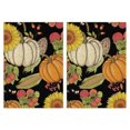 thumbnail image 1 of Kitchen Towels 2-Pack - Fall Maple & Pumpkin Print Absorbent Tea Towels, Farmhouse Style, 1 of 3