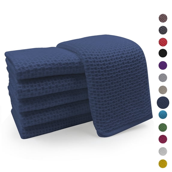 Kitchen Towels,6-Pack Dish Towels 100% Cotton Waffle Weave Ultra Soft Absorbent Quick Drying Dish Rags,Dish Cloths, Dishcloths Sets,Tea Dowels for Kitchen,Bar Towels,12x12 Inches