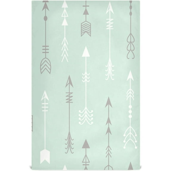 Kitchen Towels Arrows Light Green Pattern Cleaning Towel Absorbent Hand Towels Tea Towels for Home Restaurant Dish Clean 28" x 18", 4PCS