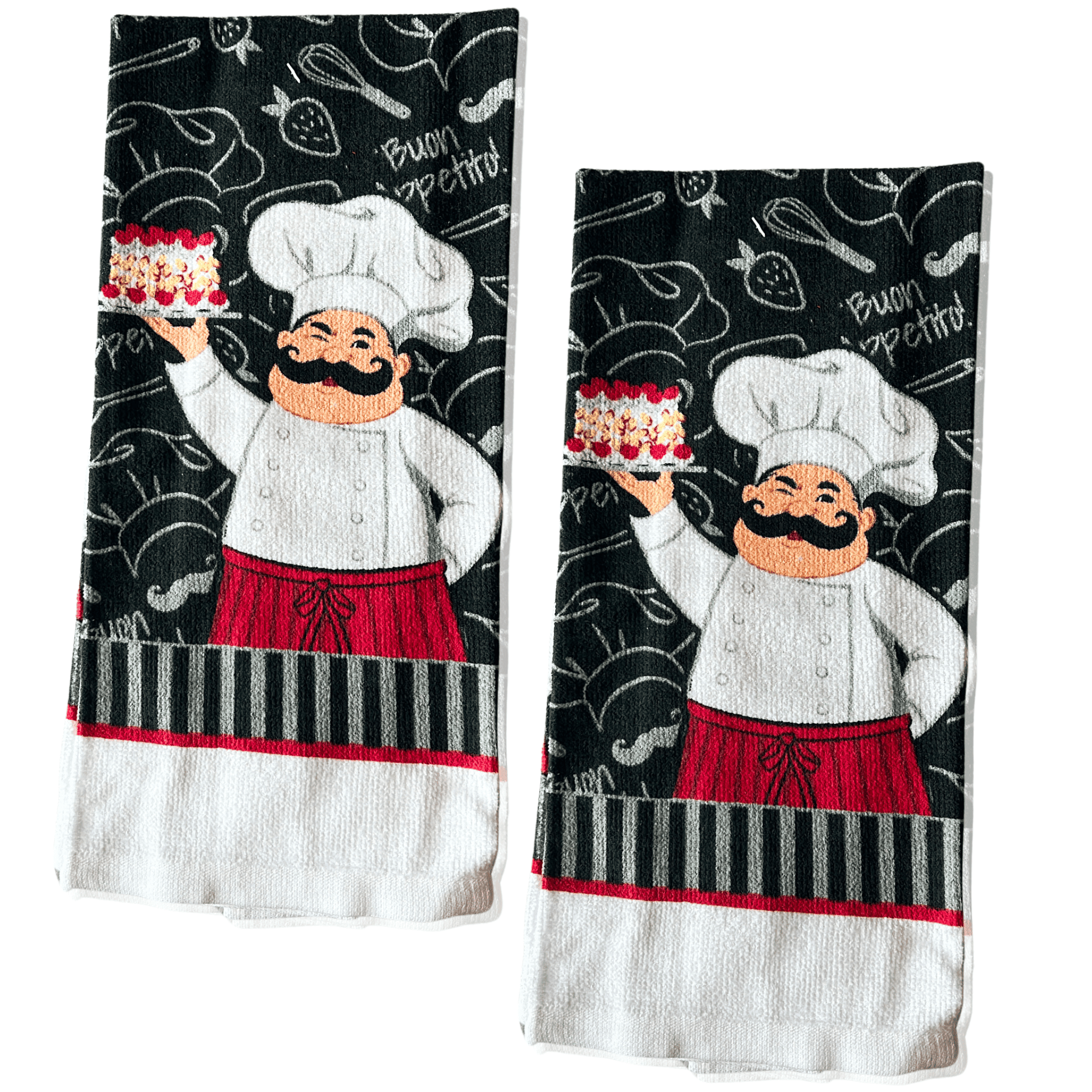 Kitchen Towels Chef Theme Dish Towels Chef Classic Theme Tea Towels